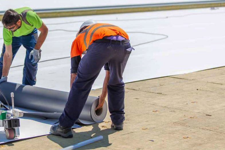 Рулони плівки ПВХ для гідроізоляції плоских покрівель