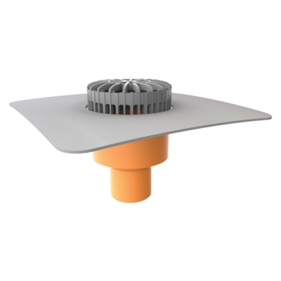 Терасна вирва вертикальна з привареним фартухом з ПВХ-мембрани